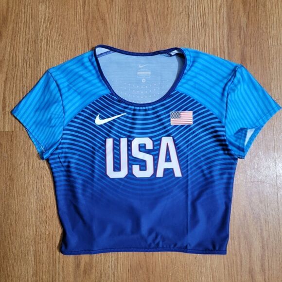 Nike Vapor Elite Pro USA Team Allyson Felix Track And Field Running Top Singlet - Picture 1 of 16